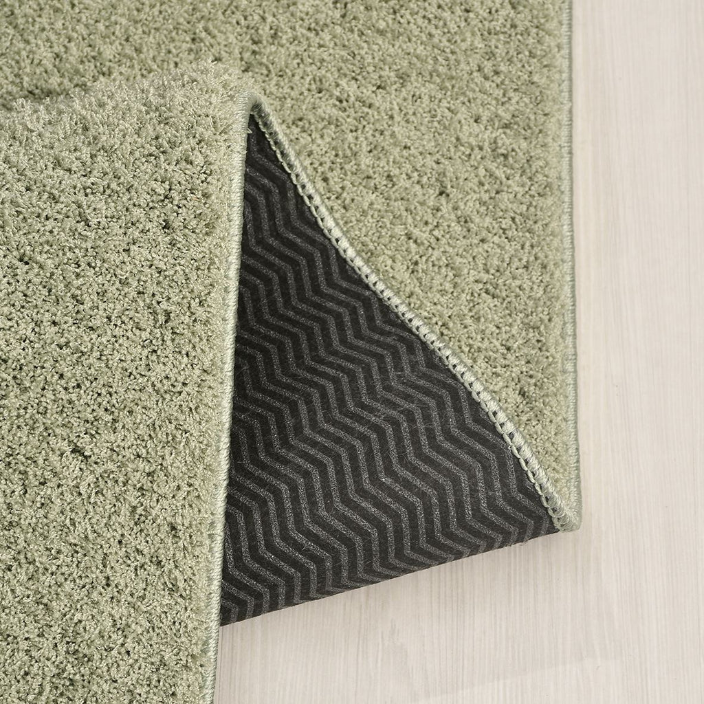 MARİS - MR014 - Green - Premium Velvety Rug for Living Room/Lounge/Kitchen - Non-Slip Base - Washable - Modern