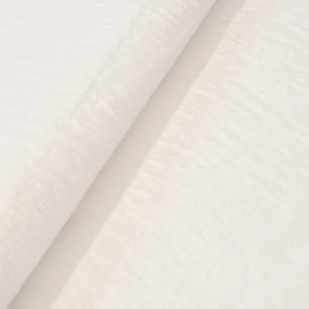 Bunny  Poly Plush Carpet - TF1120- Off White - High Quality - Extra Soft - Non-Slip Special Base