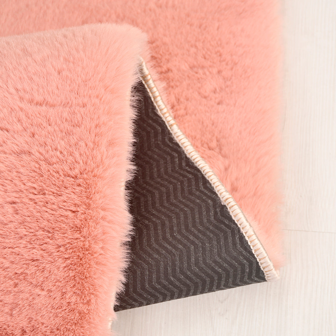 Bunny  Poly Plush Carpet - TF5020- Rosa- High Quality - Extra Soft - Non-Slip Special Base