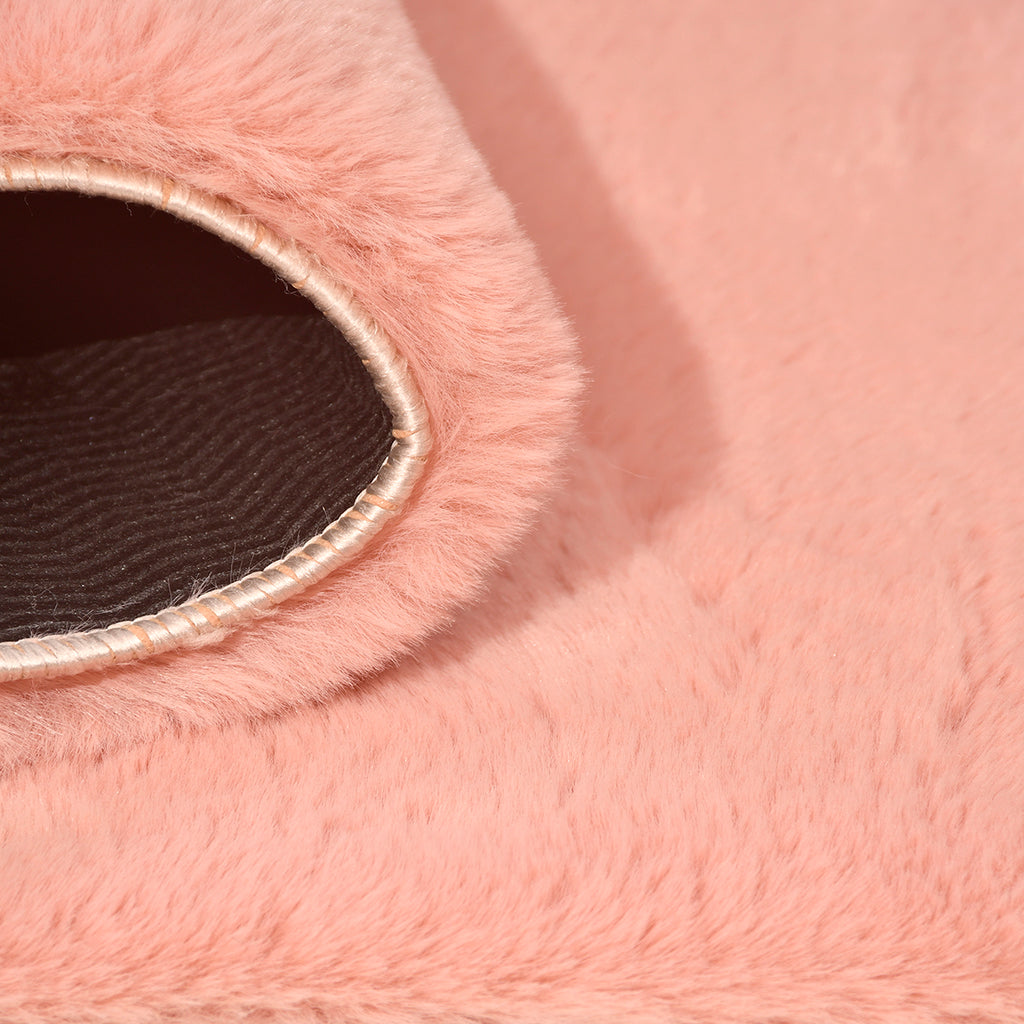 Bunny  Poly Plush Carpet - TF5020- Rosa- High Quality - Extra Soft - Non-Slip Special Base