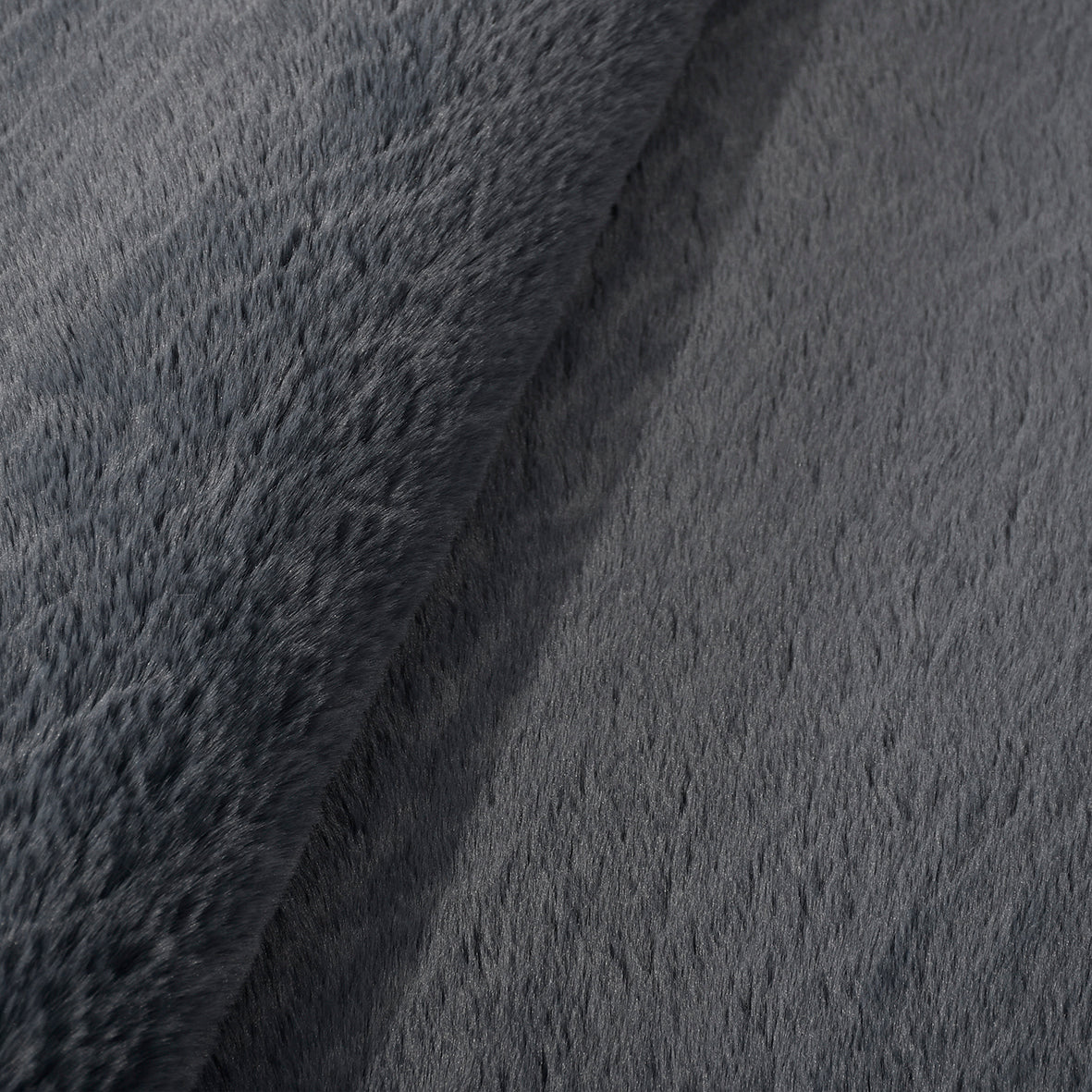 Bunny  Poly Plush Carpet - TF9083- Anthracite- High Quality - Extra Soft - Non-Slip Special Base