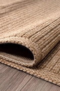 BEREN BR001 Brown Striped Custom Size Area Rug – Non-Slip & Easy Care