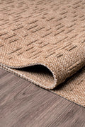BEREN BR002 Brown Half Striped Custom Size Area Rug – Non-Slip & Easy Care
