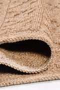 BEREN BR003 Brown Custom Size Area Rug – Non-Slip & Easy Care