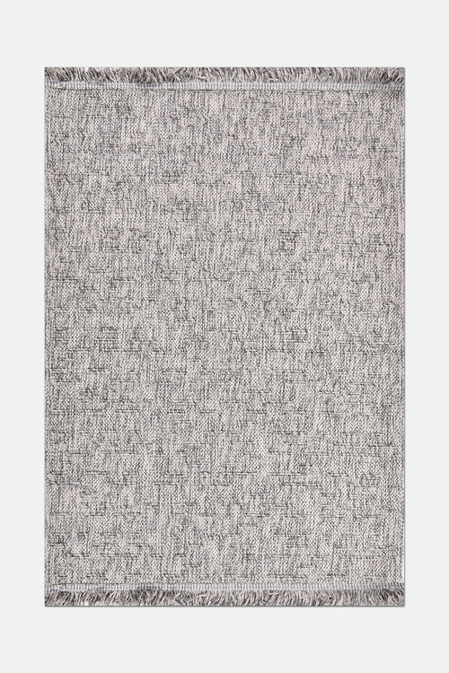 BEREN BR005 Gray Plain Custom Size Area Rug – Non-Slip & Easy Care