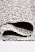 BEREN BR005 Gray Plain Custom Size Area Rug – Non-Slip & Easy Care