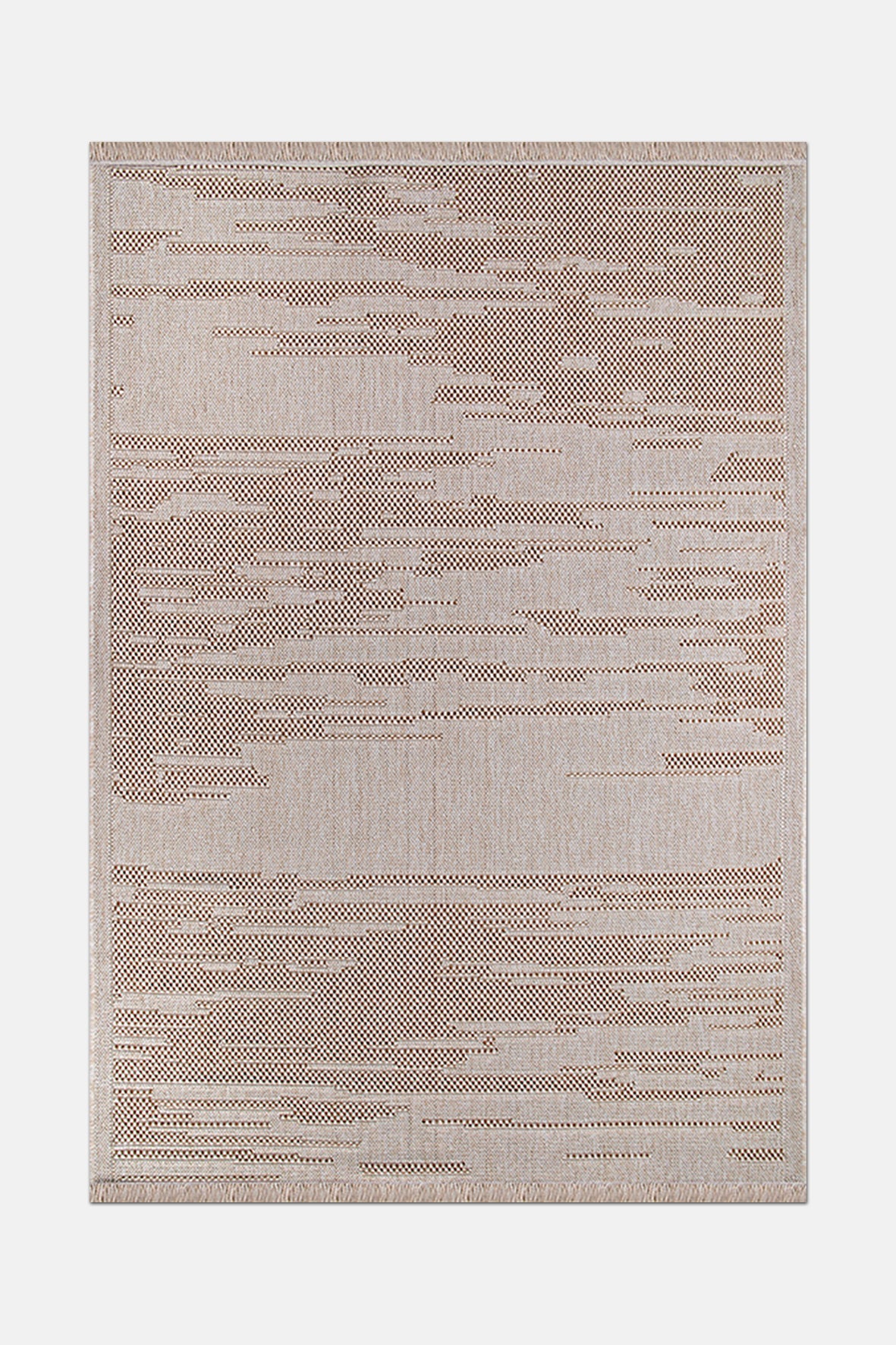 DAFNE -DH007-Beige With Mink Color Rug-Custom Size Washable Non-Slip Carpet – Kitchen & Hallway – Robot Vacuum Friendly