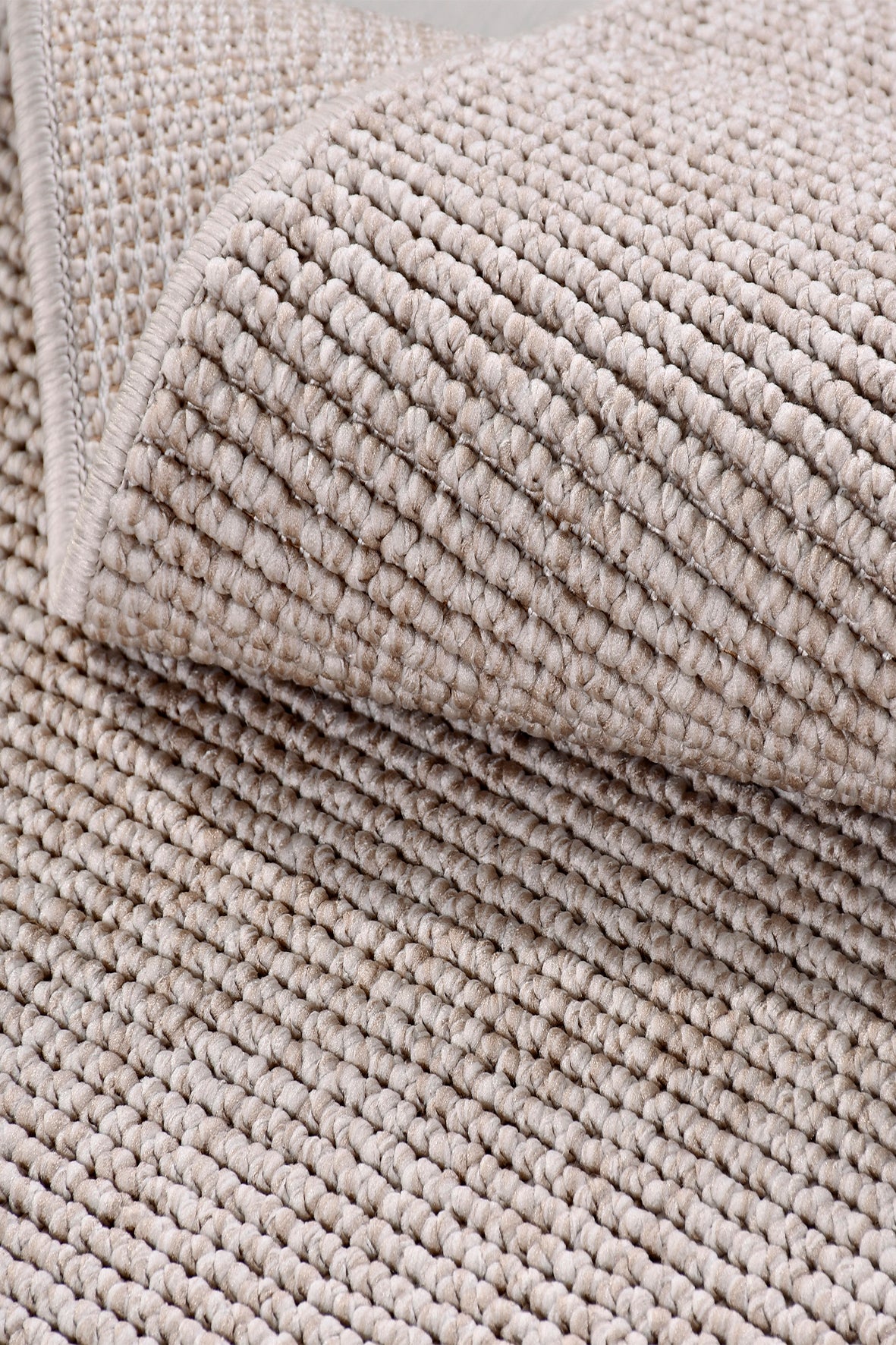 ECOLE - EC003- Mink- Custom Size Area Rug – Non-Slip Washable Rug for Living Room, Kitchen, Hallway – Robot Vacuum Compatible, Easy Care Carpet