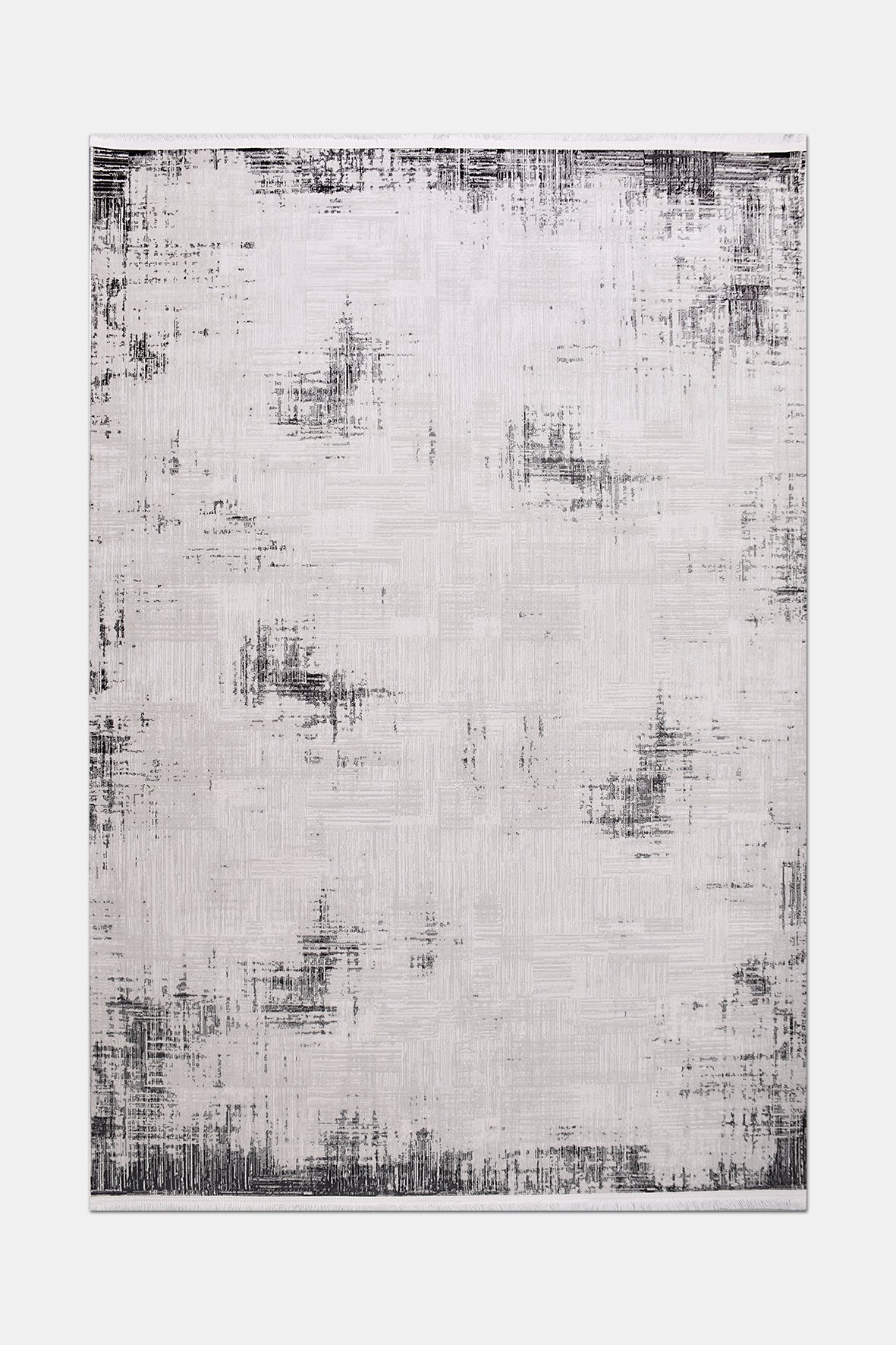 VİANORA-VY03- Black Striped-Soft Acrylic Rug – Modern Living Room Rug, Durable, 7 mm Pile, Custom Size