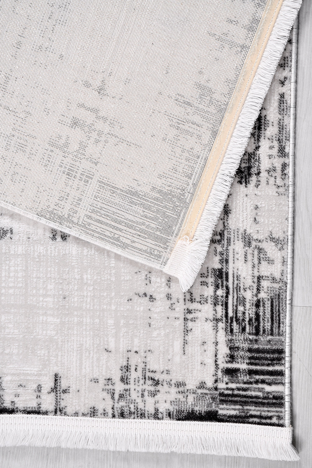 VİANORA-VY03- Black Striped-Soft Acrylic Rug – Modern Living Room Rug, Durable, 7 mm Pile, Custom Size