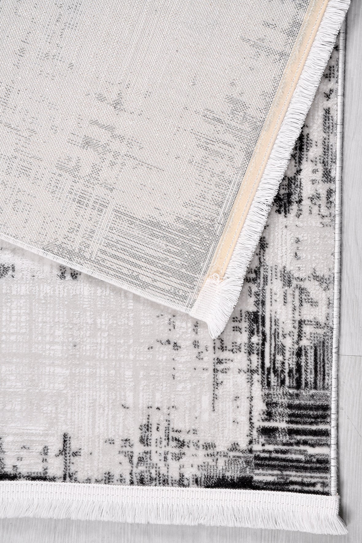 VİANORA-VY03- Black Striped-Soft Acrylic Rug – Modern Living Room Rug, Durable, 7 mm Pile, Custom Size