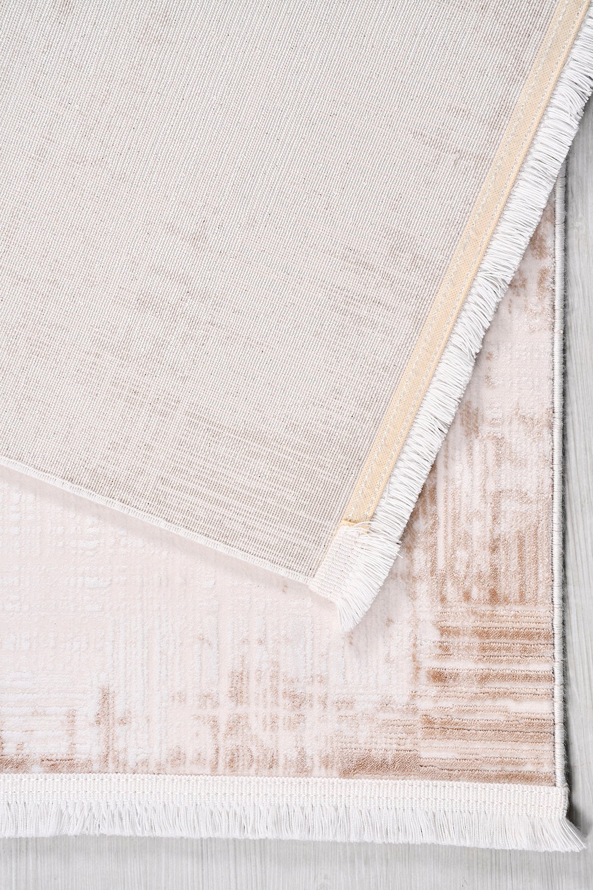 VİANORA-VY04- Brown Striped-Soft Acrylic Rug – Modern Living Room Rug, Durable, 7 mm Pile, Custom Size