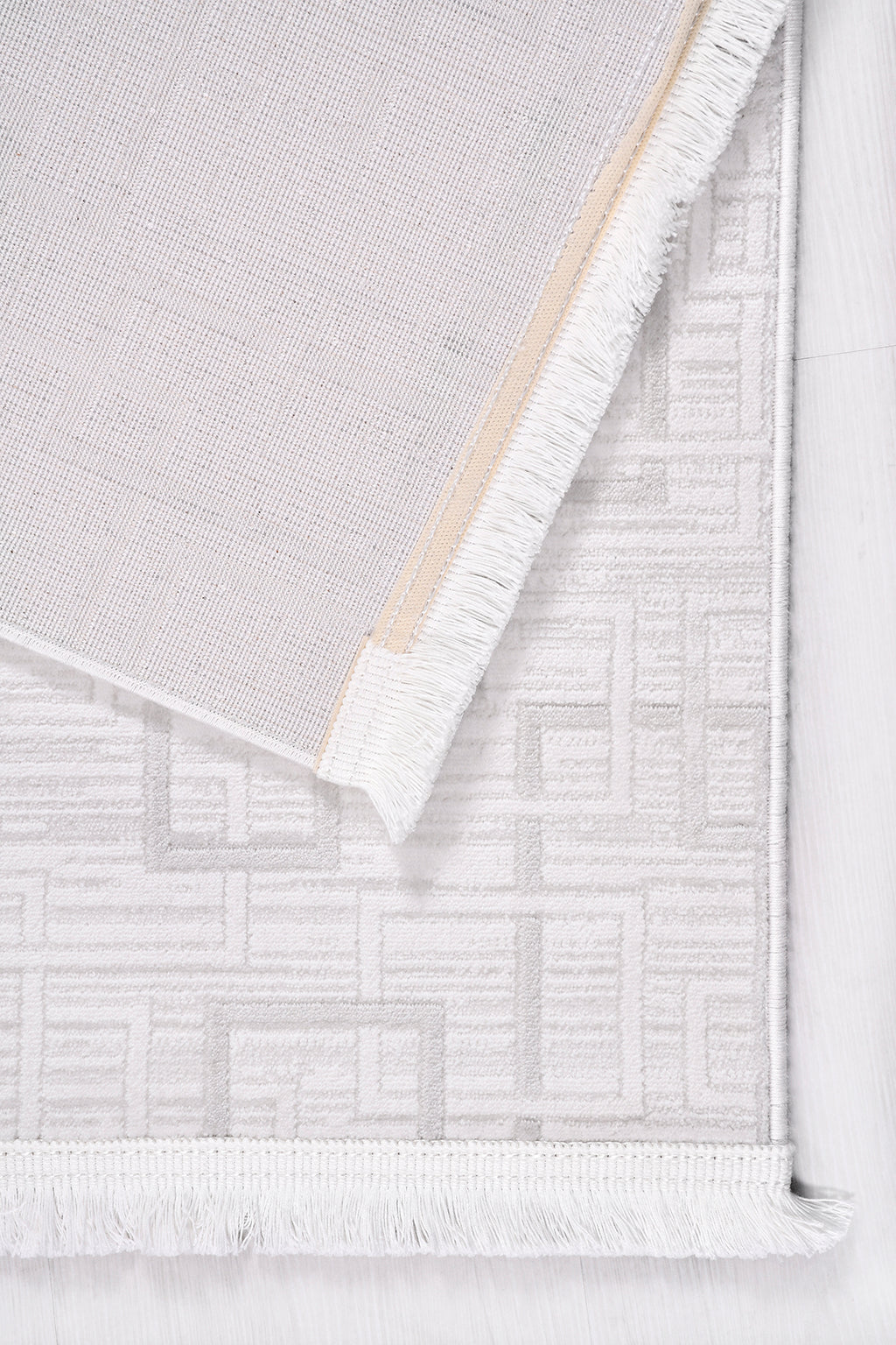 VİANORA-VY06- Gray -Soft Acrylic Rug – Modern Living Room Rug, Durable, 7 mm Pile, Custom Size