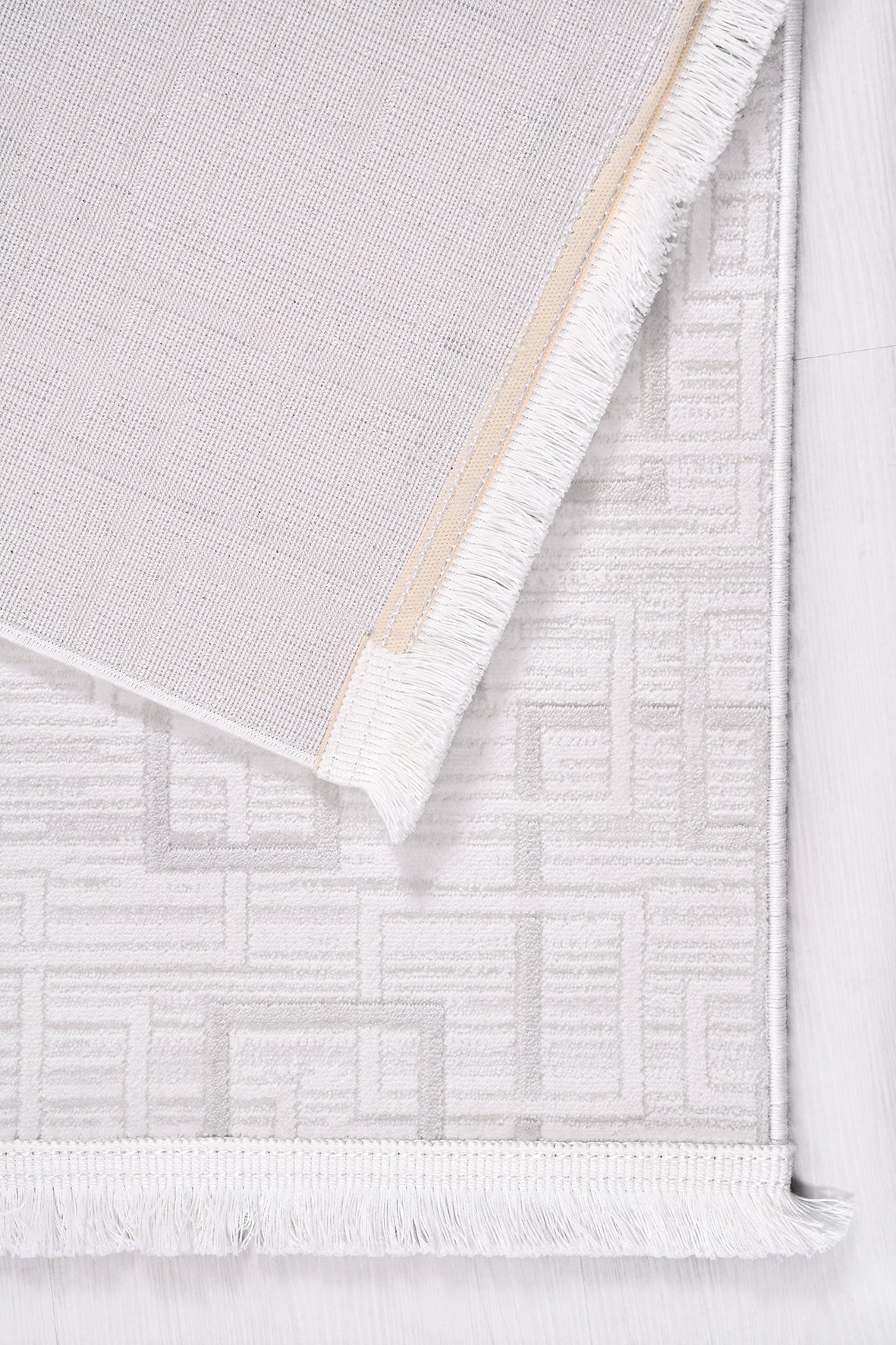 VİANORA-VY06- Gray -Soft Acrylic Rug – Modern Living Room Rug, Durable, 7 mm Pile, Custom Size