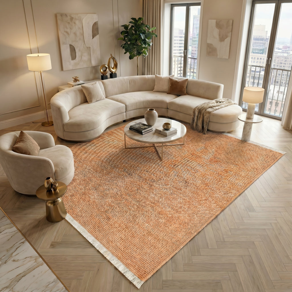 Hanzade Rug – 8203S -  Sand Beige - Non-Slip, Easy Care & Robot Vacuum Compatible