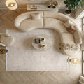 Hanzade Rug – 8208S- Cream Color - Non-Slip, Easy Care & Robot Vacuum Compatible