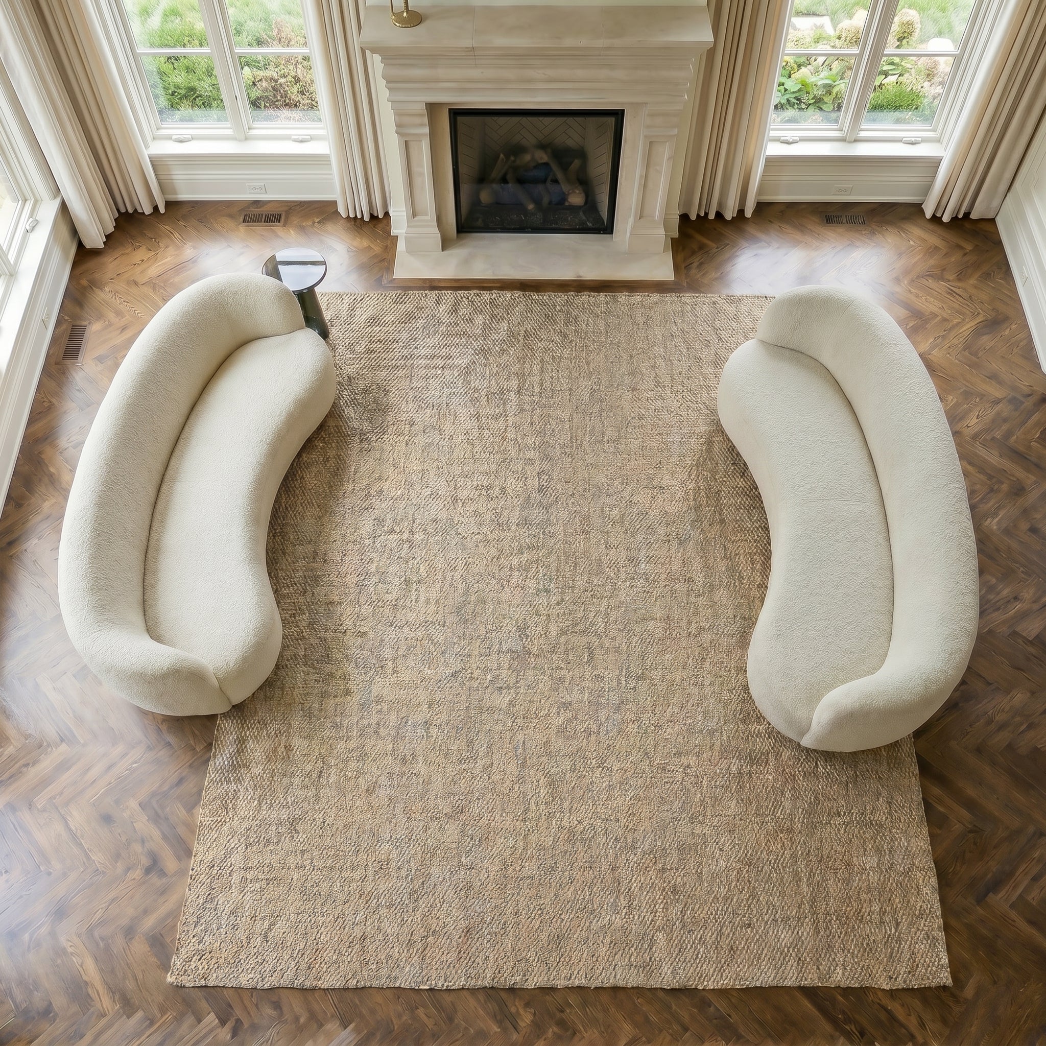 DAFNE -DH001-Brown Multi-Color Rug – Custom Size Washable Non-Slip Carpet – Kitchen & Hallway – Robot Vacuum Friendly