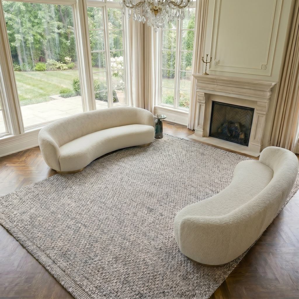 DAFNE -DH003-Gray Color Rug-Geometric - Custom Size Washable Non-Slip Carpet – Kitchen & Hallway – Robot Vacuum Friendly