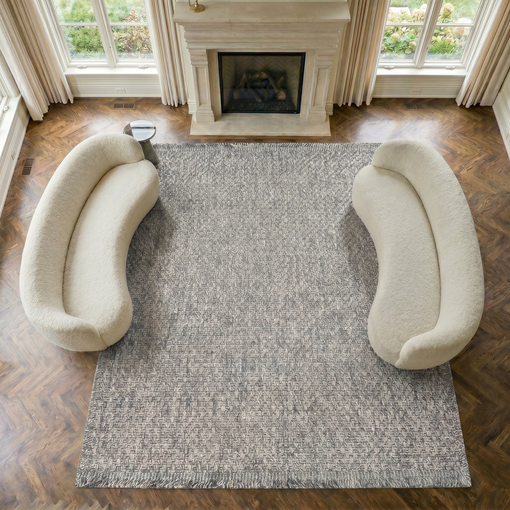 DAFNE -DH003-Gray Color Rug-Geometric - Custom Size Washable Non-Slip Carpet – Kitchen & Hallway – Robot Vacuum Friendly