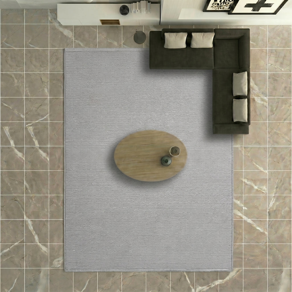 VİANORA-VY05- Brown Striped-Soft Acrylic Rug – Modern Living Room Rug, Durable, 7 mm Pile, Custom Size