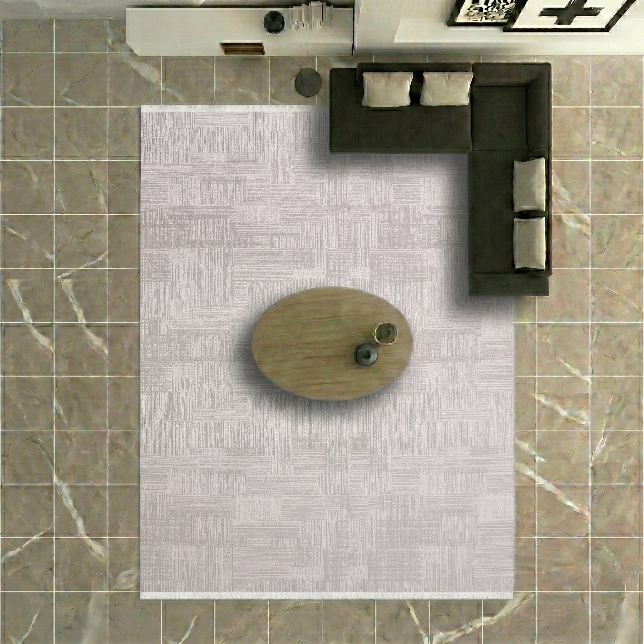 VİANORA-VY01-Soft Acrylic Rug – Modern Living Room Rug, Durable, 7 mm Pile, Custom Size