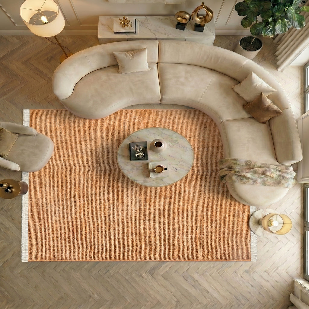 Hanzade Rug – 8203S -  Sand Beige - Non-Slip, Easy Care & Robot Vacuum Compatible