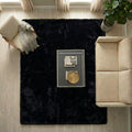 Bunny  Poly Plush Carpet -TF9060- Black - High Quality - Extra Soft - Non-Slip Special Base